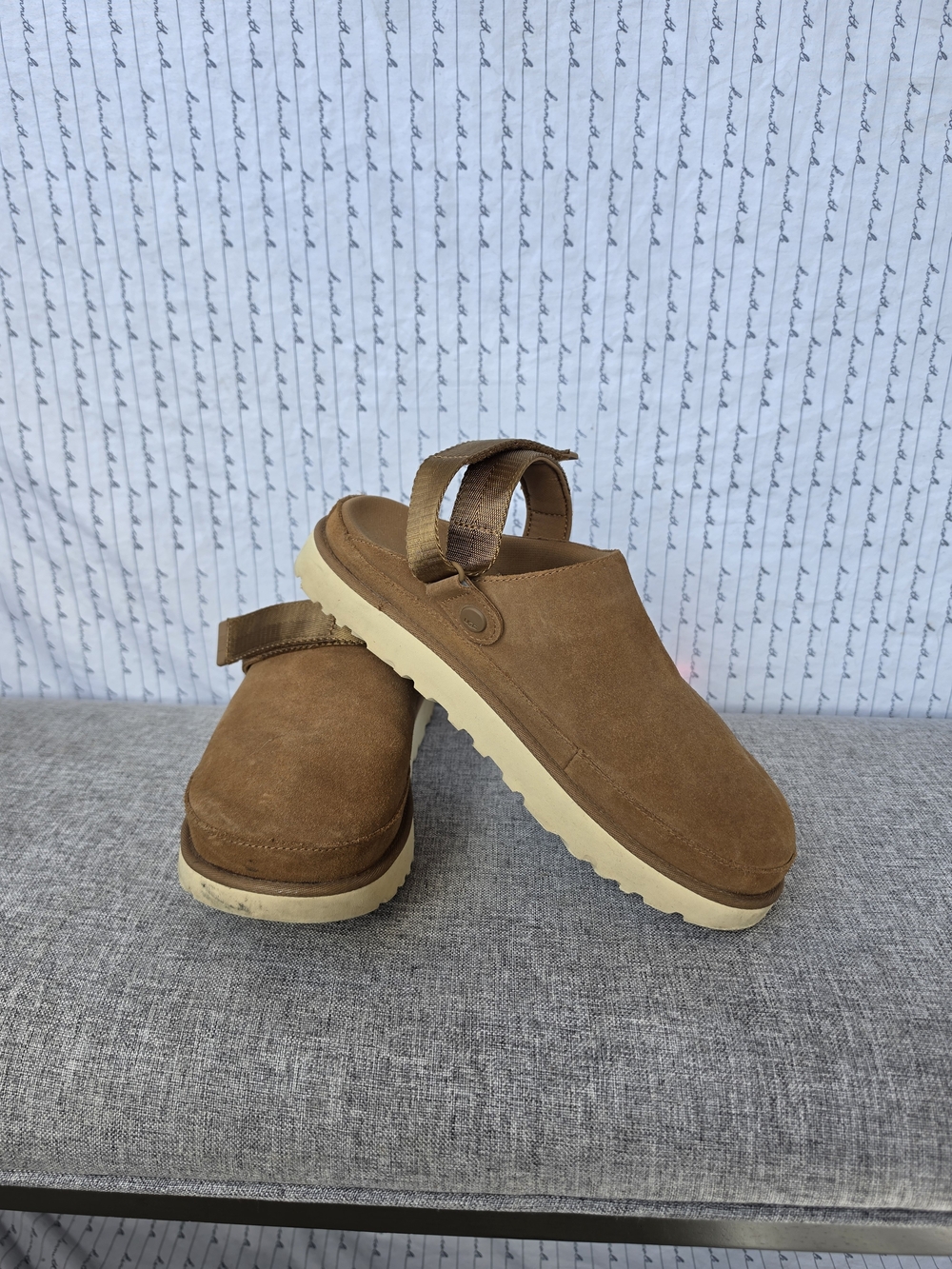 UGG Men's Chestnut Suede Clog with Adjustable Back Strap